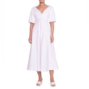 STAUD FINLEY DRESS WHITE